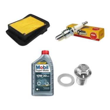 Imagem de Kit Revisão Simples Titan 150 Fan 2014 2015 Vela Oleo Filtro - NGK