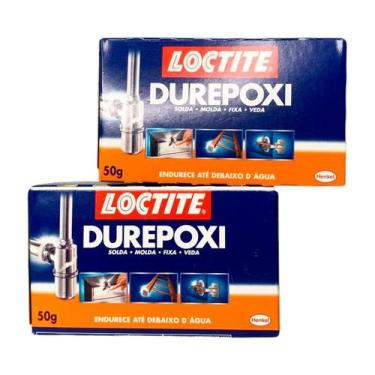 Imagem de Kit 2 Unidades Durepoxi Adesivo Massa 50G Solda Fixa Veda - Loctite