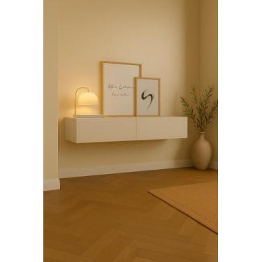 Imagem de Aparador Bancada 110cm Suspenso 2Gv Em MDF Estilo Clássico - LCN Movei