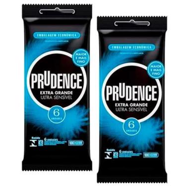 Imagem de Kit 12 Preservativo Camisinha Extra Grande Ultra Sensível Prudence 56m