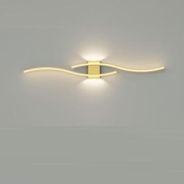 Imagem de Luz de parede LED 24W, arandela de parede moderna, 3000/4000/6000K Dimmable, luminárias de vaidade do banheiro, 23,6in, luz da imagem para quarto corredor da sala de estar sobre espelho, our