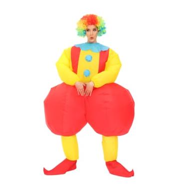 Imagem de AGCOAH Fantasia inflável de dinossauro adulto inflável T Rex engraçado explodir fantasia de Halloween festa cosplay, Palhaço grande, G