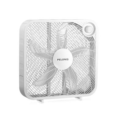 Imagem de PELONIS Ventilador de caixa de 50 cm – 3 velocidades, 7,6 m/s, 2025 atualizado, arremesso de ar superior (2295 CFM), leve, 5 lâminas, ventilador de chão para quarto, escritório, sala de estar, garagem