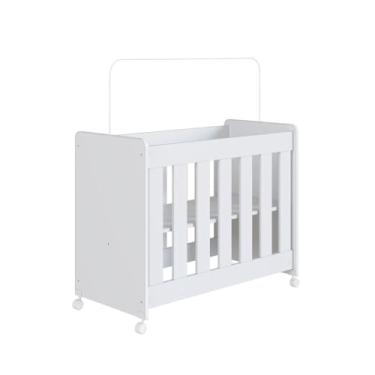 Imagem de Mini Berço Infantil Moisés Multifuncional 4 em 1 com Rodas para Quarto de Bebê
