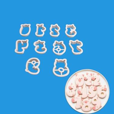 Imagem de Conjunto de cortador de biscoito digital - 10 peças/conjunto