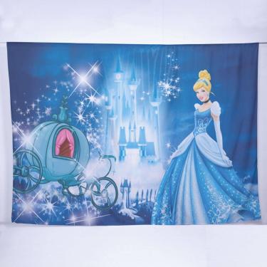 Imagem de Painel de Festa Retangular Cinderela de 6,00x3,00m - Fera Print