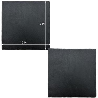 Imagem de Plataforma de frade para répteis, 2 peças, placa de rocha, tartaruga, 24 cm, plataforma de alimentação de ardósia, tigela para banhos de tartaruga, terraço, descanso de rocha, para camaleão,