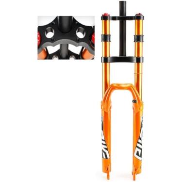 Imagem de Whqwz Mtb Dh Garfo Bicicleta Ar 27,5 29 Polegadas 150mm Ultraleve Controle De Ombro Duplo 28,6mm Tubo Reto Garfo Bicicleta Suspensão Em Declive, Orange, 29 inch