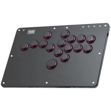 Imagem de Haute42 Arcade Stick R16, All-Button Arcade Controller for Switch/PC/PS4/PS3 /Steam Deck, Slim Arcade Fight Stick Game Keyboard with Turbo & Custom RGB, Supports Hot-Swap & SOCD (R16black)