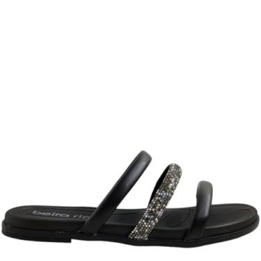 Imagem de Sandalia Beira Rio Feminino 8507.104 Salto Baixo Multicolorida Brilho