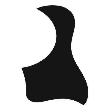 Imagem de Escudo P/ Tampo Violão Ronsani  Boca Oval Preto 1116