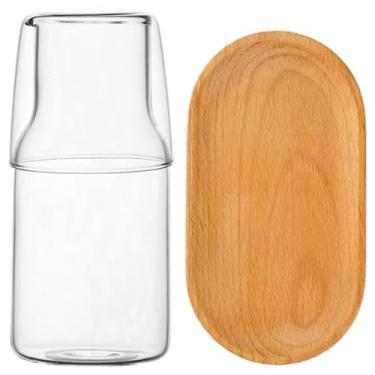 Imagem de 1conjunto Jarros De Água De Vidro Com Bandeja Jarra Transparente Bebidas Quentes E Frias Inauguração