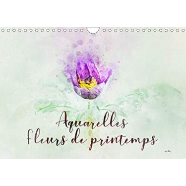 Imagem de Aquarelles fleurs de printemps (Calendrier mural 2021 DIN A4 horizontal): Série de 12 tableaux, créations originales de fleurs sauvages de printemps. (Calendrier mensuel, 14 Pages)
