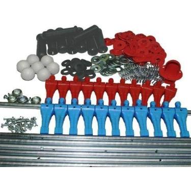 Imagem de Kit Pebolim Totó Fla-flu Pacau Passante Completo Sem Campo - Tacolandi