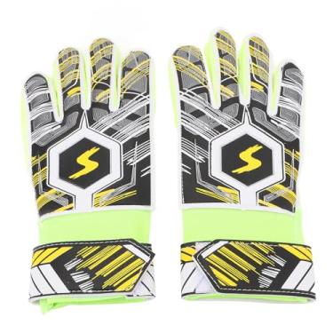 Imagem de Generic Luvas de Futebol Infantis, Luvas de Mão de Goleiro de Palmeira de Látex 1 par Operação Flexível de Trabalho Fino Aderente para Treinamento Diário e Combinação (6#)