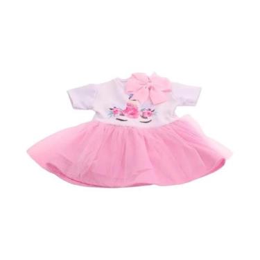 Imagem de Roupa De Unicórnio Para Boneca Reborn De 45 Cm, Vestido, Sapatos, Moch