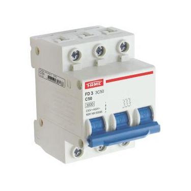 Imagem de Disjuntor Tripolar DIN FD 3P Curva C 50A 5220 - Fame