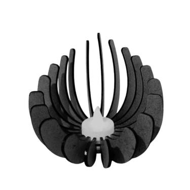 Imagem de Castiçal Concha Com Vela Eletrônica - Preto