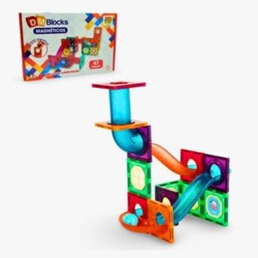 Imagem de DM Blocks 47 Pecas DM Toys Blocos de Montar Magneticos Jogo de Encaixe Brinquedo Recreativo