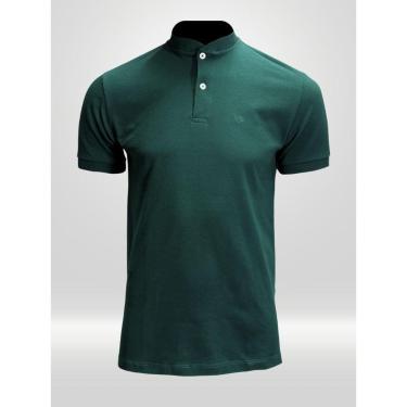 Imagem de Camiseta Masculina Henley Verde Bandeira-Masculino