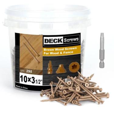 Imagem de Parafusos de convés Bobibbi 10 x 8,9 cm T25 Torx Drive Flat Head 2,27 