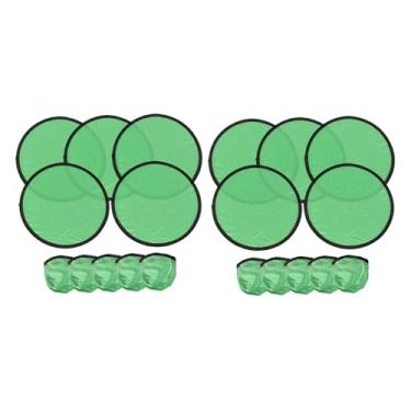 Imagem de UGPLM 10x Ventiladores dobráveis portáteis dobráveis para publicidade, decoração de viagens e desempenho, Verde