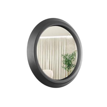 Imagem de Espelho Decorativo Call Preto 60 Cm Redondo