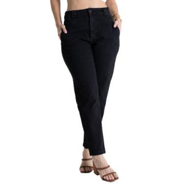 Imagem de Calça Jeans Sawary Mom - 280834 Preto, Preto, 36