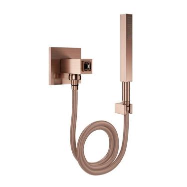 Imagem de Ducha Manual Com Desviador Docol Square 604269 Cobre Escovad