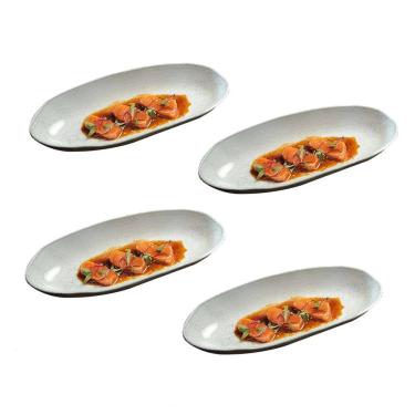 Imagem de Conjunto de Travessas Ovais Grandes Porto Brasil Orgânico Echo 32x16cm - 4 Peças