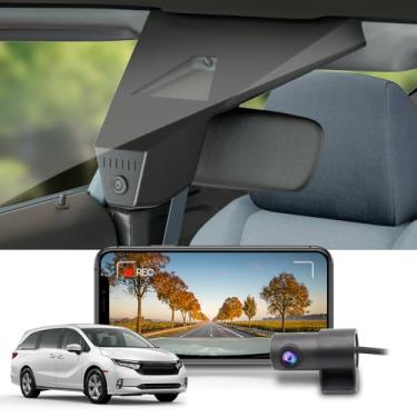 Imagem de Fitcamx Câmera de painel duplo 2K para Honda Odyssey EX LX Touring Elite Sport EX-L 2021-2025, estilo OEM, vídeo HD 1440P 1080P traseiro 1080P, Wi-Fi e aplicativo, gravação em loop, sensor G, fácil de