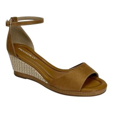 Imagem de Sandália Piccadilly Spadrille Anabela 408244 Mascavo