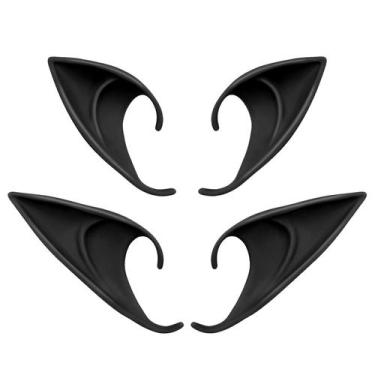 Imagem de Cosplay Elf Ears Tavery Black Soft Pointed, 2 pares para adultos