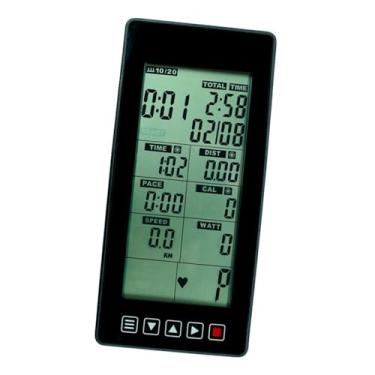 Imagem de menolana Computador de bicicleta multifuncional resistente preto fácil de instalar acessórios profissionais para máquina de remo ciclismo barriga máquina