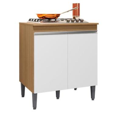 Imagem de Balcão Cooktop 2 Portas 5 Bocas Andreia Com Tampo AJL Móveis - Móveis 