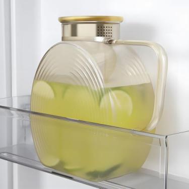 Imagem de Jarra de vidro com tampa, jarra de água de vidro de 2 litros, 1,927 g para geladeira, jarra de vidro de 1,5 litro com alça e tampa, jarra de chá de vidro para água quente/gelada, suco de leite, café e