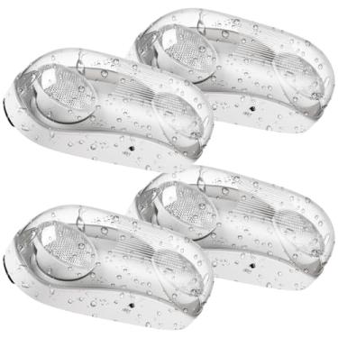 Imagem de LEONLITE Iluminação de emergência LED, luz de emergência de local úmido com bateria reserva, luzes de saída comerciais para empresas, 2 cabeças ajustáveis, listado UL e FCC, 120/277V, branco, pacote