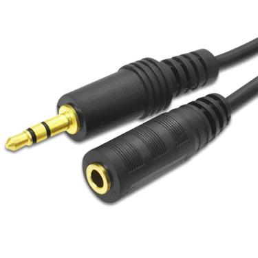 Imagem de Cabo Extensor P2 Som Estéreo Macho Fêmea 3M 3 Metros