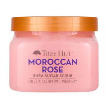 Imagem de Tree Hut Moroccan Rose Shea Sugar Scrub | Esfoliante corporal que remove a pele seca e morta para uma sensação macia e hidratada | Cuidados nutritivos essenciais para o corpo | 532 ml.