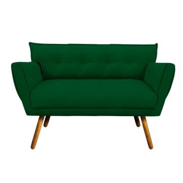 Imagem de Sofá Retrô Namoradeira Anitta Suede Verde