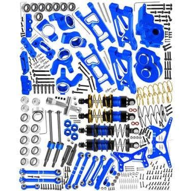 Imagem de RCYouHott RC Upgrades Part for 1/24 1/28 Micro-B/Micro-T 2S 2WD,Suspension Arms/Caster Block/Steering Blocks/Rear Stub Axle Carriers/Mount/RC Shocks/Shock Mounts/Drive Shaft/Links/Gearboxes,Navy Blue