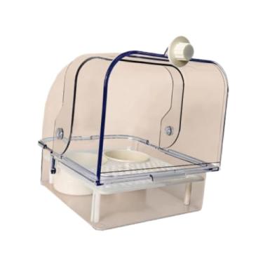 Imagem de Gralara Banheira para Pássaros Gaiola para Pássaros Fácil de Instalar Sem Vazamentos Banheira para Pássaros Gaiola para Papagaios Banheira para Canários Periq