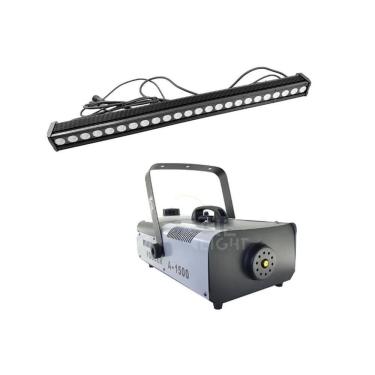 Imagem de Kit 4 Ribalta Pixel Outdoor E Maquina De Fumaça 15000W Dmx