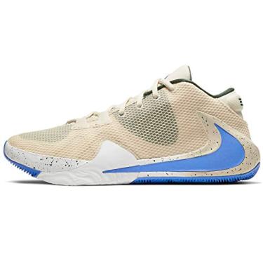 Imagem de Nike Tênis de basquete masculino Zoom Freak 1, Creme leve/azul pacífico, abeto-branco, 4.5