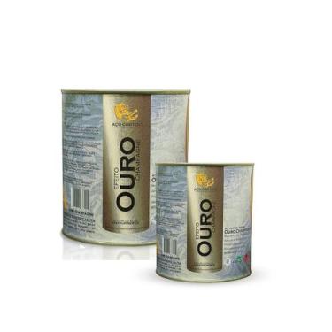 Imagem de Tinta Metálica Efeito Ouro Champagne - Base Automotiva - Mini Kit 900m