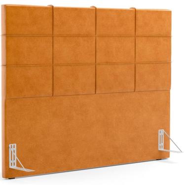 Imagem de Cabeceira Cama Box Queen 160 cm Roma W01 Couríssimo Whisky - Lyam