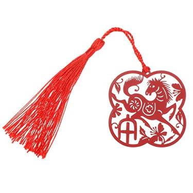 Imagem de Marcador de livro 1 peça marcador de página de metal boi do zodíaco chinês estilo corte de papel clipe de livro para professores presente estudante material escolar marcador de livro de metal (cor: E)