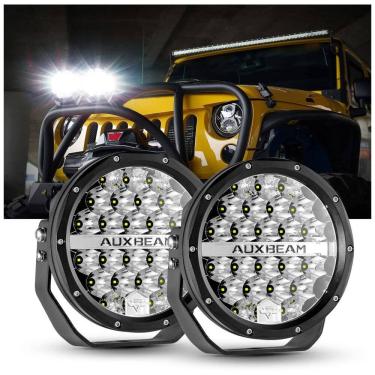 Imagem de Farol de Milha LED Offroad com 24000 Lúmens e Luz Branca 32V, 240W, 2Un, Auxbeam, Preto