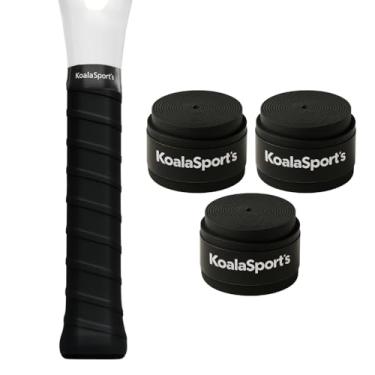 Imagem de Overgrip Esportivo Premium para Raquete de Tênis, Beach Tennis e Padel – Kit com 3 Unidades Antiderrapantes, Alta Absorção, Confortável, Durabilidade e Performance em Quadra KOALAECOM® (Preto)