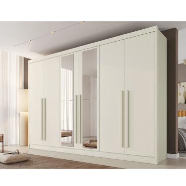 Imagem de Guarda Roupa Casal com Espelho 6 Portas em MDF Alba Plus Made Marcs